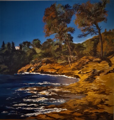 Peinture intitulée "l'Esterel au bord d…" par Lise Buissart, Œuvre d'art originale, Acrylique