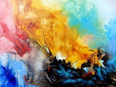 Painting titled "Origin 2" by Margo Tartart, Original Artwork, Oil