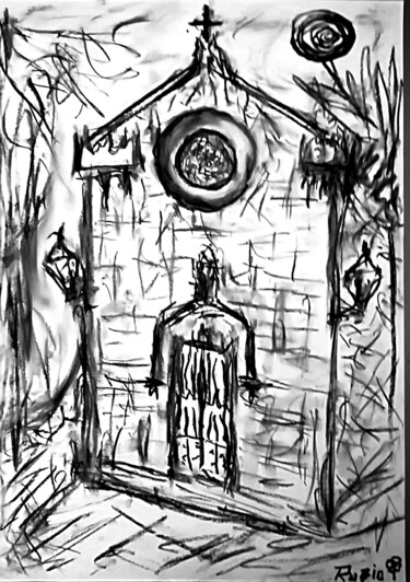 Drawing titled "Oratorio Mare de De…" by Fernando Rubio, Original Artwork, Charcoal