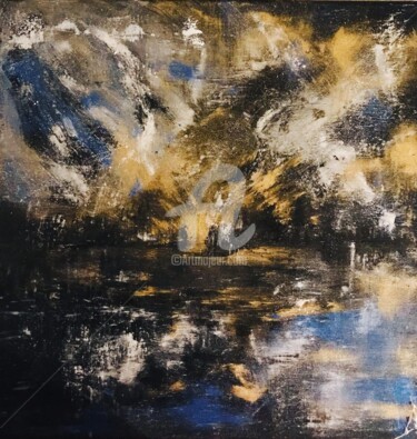 Painting titled "REALM OF CONSCIOUSN…" by Andrea Schiavetta, Original Artwork, Acrylic Mounted on Wood Stretcher frame