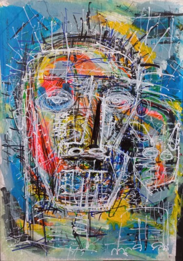 Peinture intitulée "" un passager.."" par Sam Keusseyan, Œuvre d'art originale, Acrylique