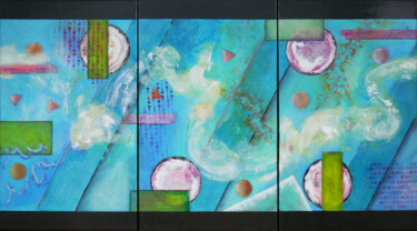 Malerei mit dem Titel "Nebaor" von Aurélie Rocheta, Original-Kunstwerk, Acryl Auf Keilrahmen aus Holz montiert