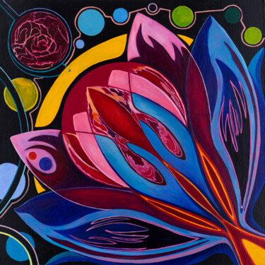 Blossom Painting titled "Blossom" by Svetlana Lebedeva, Original Artwork, Oil Mounted on Wood Stretcher frame