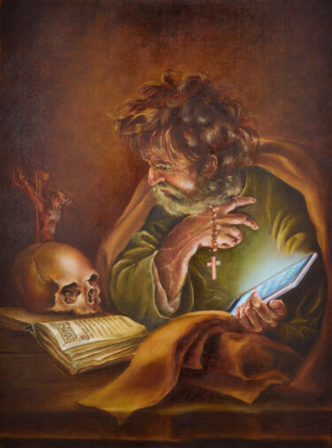 Schilderij getiteld "Поиск истинны" door Aleks Bondar, Origineel Kunstwerk, Olie
