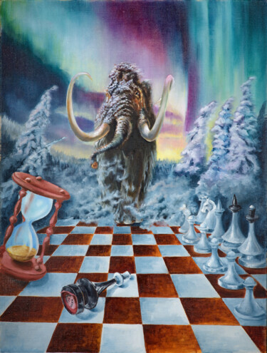 Painting titled "Мнимое величие" by Aleks Bondar, Original Artwork, Oil