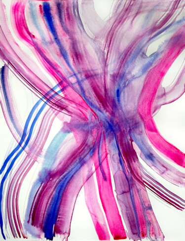 「Pink Blossom」というタイトルの絵画 Nataliia Lepikhinaによって, オリジナルのアートワーク, 水彩画