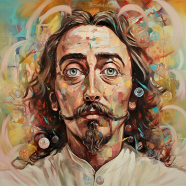 Картина под названием "Salvador" - Pulchra Family, Подлинное произведение искусства, Цифровая живопись