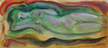 Pintura intitulada "sleeping" por Simon Taylor, Obras de arte originais, Acrílico