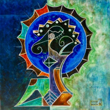 Painting titled "DEVOTION" by Zol Artistic, Original Artwork, Acrylic Mounted on Wood Stretcher frame