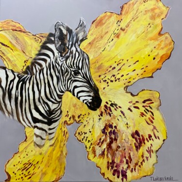 绘画 标题为“Yellow orchid” 由Tetiana Lukianchenko, 原创艺术品, 丙烯