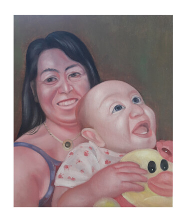 portrait study (Comission work) Peinture intitulée "portrait study (Com…" par Balucharan Us, Œuvre d'art originale, Huile