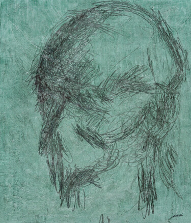 绘画 标题为“Portrait of a Man” 由Ihar Barkhatkou, 原创艺术品, 油