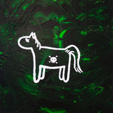绘画 标题为“Horse of Pestilence” 由Noceda, 原创艺术品, 丙烯