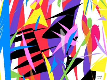 Arts numériques intitulée "D003/2022" par Marco Zautzik, Œuvre d'art originale, Peinture numérique
