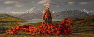 绘画 标题为“MISS JUNE” 由Георгий Инешин (Georgy Ineshin / Георгий Инешин), 原创艺术品, 油