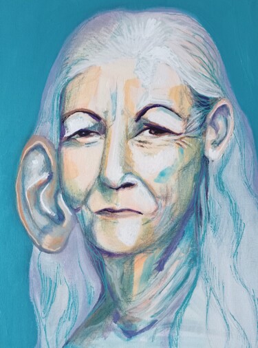 Peinture intitulée "L'écoute" par Audrey Denis, Œuvre d'art originale, Acrylique Monté sur Châssis en bois