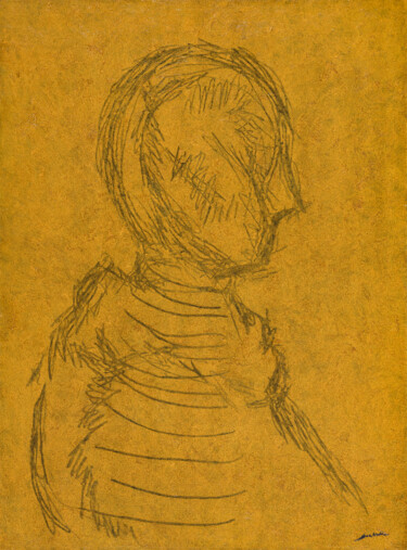 绘画 标题为“Portrait in Yellow” 由Ihar Barkhatkou, 原创艺术品, 油