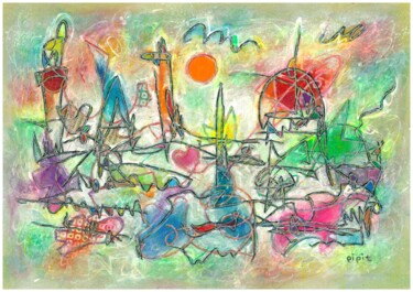 Painting titled "San Marco Venice" by Pipit Yamamoto, Original Artwork, Acrylic