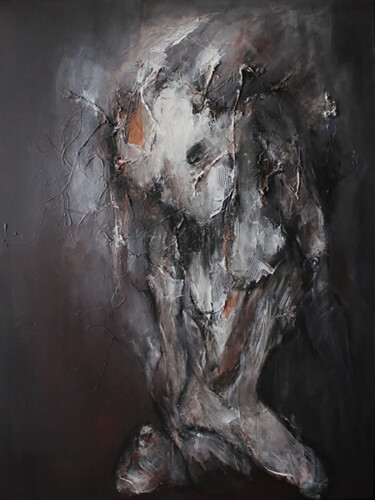 Painting titled "Evil Takes Form" by Aryawansa Kumarasinghe, Original Artwork, Acrylic Mounted on Wood Stretcher frame