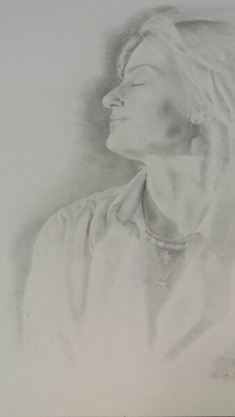 Peinture intitulée "Portrait de femme" par Yura Zaika, Œuvre d'art originale, Crayon