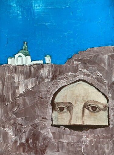 Pintura intitulada "The Woman in the Ro…" por Lisa Trevino, Obras de arte originais, Acrílico Montado em Outro painel rígido