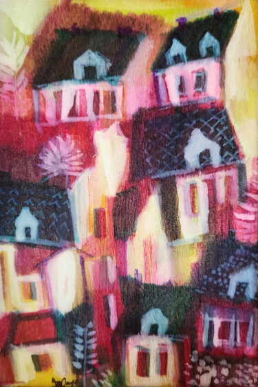 绘画 标题为“Mémoires de là-bas…” 由Muriel Cayet, 原创艺术品, 标记