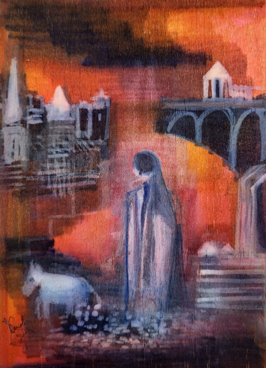绘画 标题为“Mémoires de là-bas…” 由Muriel Cayet, 原创艺术品, 标记