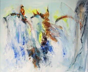 Peinture intitulée "L'eau purificatrice" par Navema, Œuvre d'art originale, Acrylique Monté sur Châssis en bois