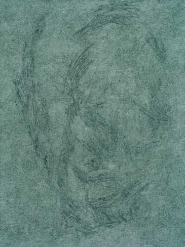 Portrait of a Man (Viridian Face) 绘画 标题为“Portrait of a Man (…” 由Ihar Barkhatkou, 原创艺术品, 油