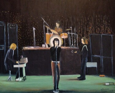 The Doors playing live Schilderij getiteld "The Doors playing l…" door Mauricio Palma, Origineel Kunstwerk, Olie