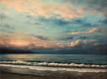 ''Calm coast''. Painting titled "''Calm coast''." by Zigmars ''Sigmar'' Grundmanis, Original Artwork, Oil