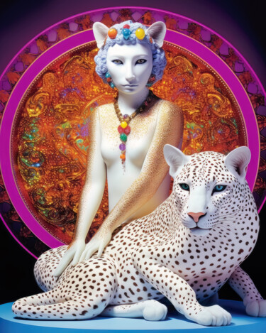 数字艺术 标题为“Cheetah 1” 由Jean Luc Michon, 原创艺术品, AI生成的图像