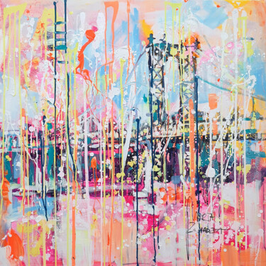 绘画 标题为“Brooklyn Bridge” 由Marta Zawadzka, 原创艺术品, 丙烯 安装在木质担架架上