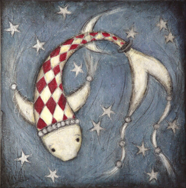 Peinture intitulée "Le poisson royal" par Isabelle Milloz, Œuvre d'art originale, Acrylique