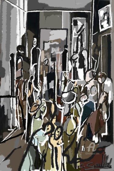 Schilderij getiteld "Le peintre fou 😜." door Cédric Gaillard, Origineel Kunstwerk, Olie