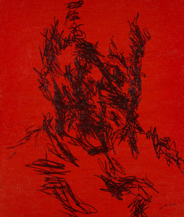Red Portrait 「Red Portrait」というタイトルの絵画 Ihar Barkhatkouによって, オリジナルのアートワーク, オイル