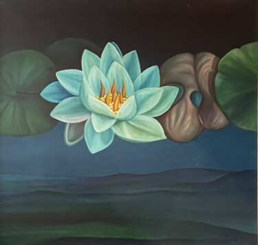 绘画 标题为“Water lily” 由Vinko Hlebs, 原创艺术品, 油