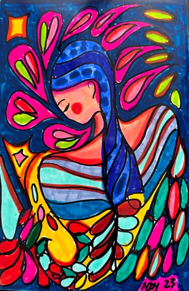 Drawing titled "The Memories" by Njoy, Original Artwork, Marker