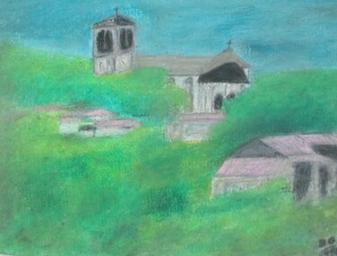 제목이 "Chaillé-Les-Marais"인 그림 Bruno Grégory (BG)로, 원작, 파스텔 플렉시글라스에 장착됨
