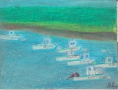 图画 标题为“L' Aiguillon-sur-Mer” 由Bruno Grégory (BG), 原创艺术品, 粉彩 安装在artwork_cat.上