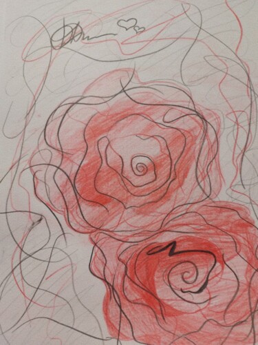 图画 标题为“Beautiful red” 由Diana Korolko, 原创艺术品, 孔戴