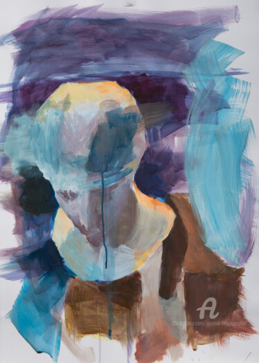 Painting titled "Μνημοσύνη / Mnemosy…" by Ioannis Filippopoulos, Original Artwork, Acrylic