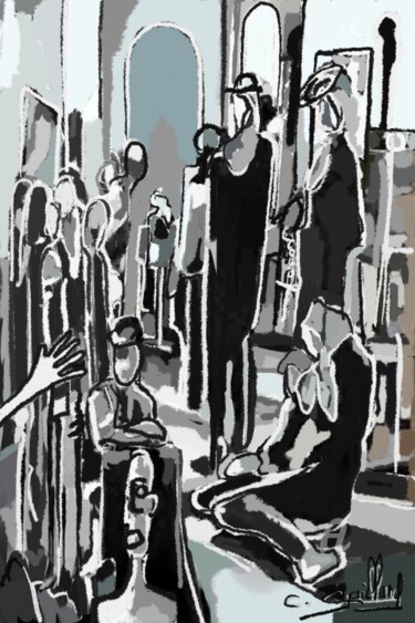 绘画 标题为“Le mendiant” 由Cédric Gaillard, 原创艺术品, 油