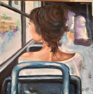 Pintura titulada "Despedida" por Claudia Savoini, Obra de arte original, Oleo Montado en Bastidor de camilla de madera