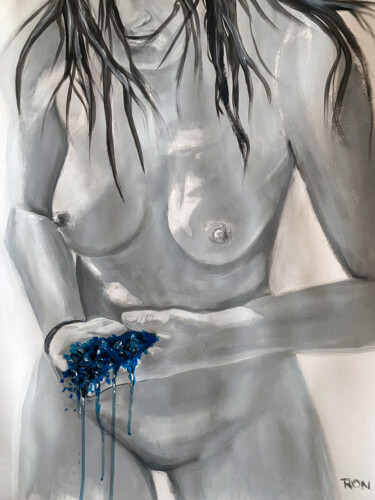 Tekening getiteld "NoBlueTo" door Ronny Simon, Origineel Kunstwerk, Acryl