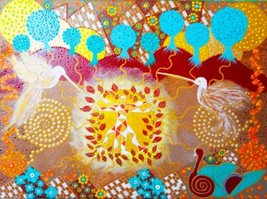 Painting titled "CORRELATION" by Flod, Original Artwork, Acrylic