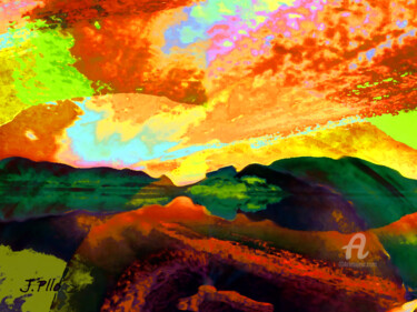 Arte digital titulada "colinas2" por Joseph Pllo, Obra de arte original, Pintura Digital