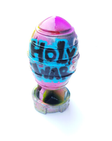 「ATOMIKA in Holy War」というタイトルの彫刻 Giuseppe Valiaによって, オリジナルのアートワーク, 樹脂