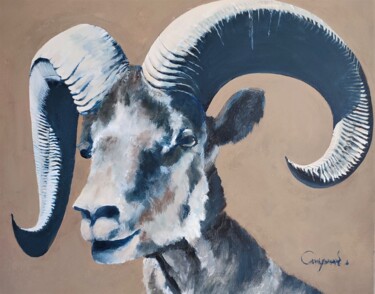 绘画 标题为“Mouflon” 由Roland Guyomard, 原创艺术品, 丙烯