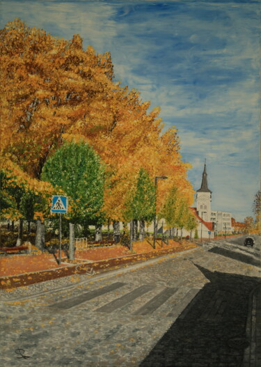Schilderij getiteld "Yellow time. Marija…" door Serge Ra, Origineel Kunstwerk, Olie